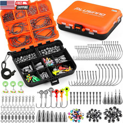 253/387Pcs Fishing Gear Accessories Kit, Fishing Tackle Box with Tackle Included