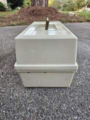 Vintage Rebel 635 Tackle Box 3-Tray Beige Plastic Hard Case Fishing Storage