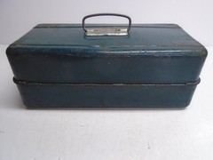 Vintage LIBERTY STEEL CHEST CO.- L-213- Metal Tackle Box – (2) Trays