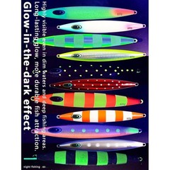 Iron Plate Lure UV Glow Effect Fast Water Cutting Design 150g 300g 450g 600g