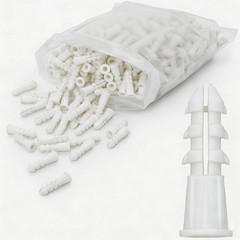 200 Count Premium Plastic Drywall Anchors, 1/4 x 1 Inch Wall Anchors, Fits #8…