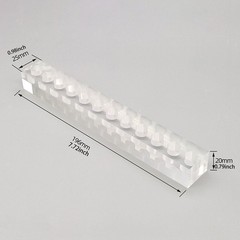 12Pcs Fishing Lure Display Clips Alloy with Clear Base Bracket Holder