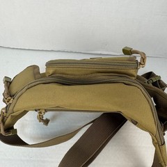 Piscifun Fanny Pack Tackle Bag Medium Khaki Nylon Multiple Zippered Compartments