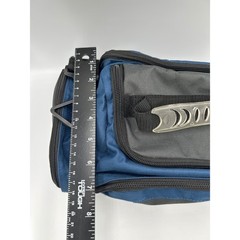 Cabelas Blue Fishing Tackle Waist Pack Hip Bag Multiple Zipper Pockets Outdoor