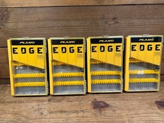 (4) Plano Edge 3700 Jigs & Bladed Jigs Tackle Box with Rustrictor PLASE600