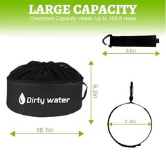 4 Pack RV Sewer Hose Storage,Waterproof RV Blue+Yellow+Black+Green+Drawstring