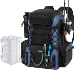 Piscifun Fishing Tackle Backpack, 42L Rod & Box Carrier, Waterproof