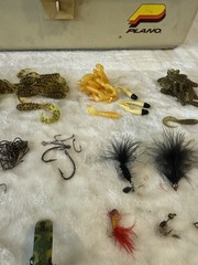 Vintage Plano Tackle Box FULL Of Vintage Lures Tackle New and Used 300+ items