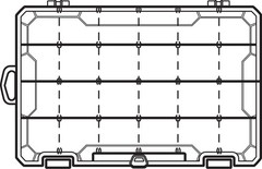 4007 Tuff Tainer (11″) 12 Dividers,24 Compartments, Clear – 11″ x 7.25″ x 1.75″