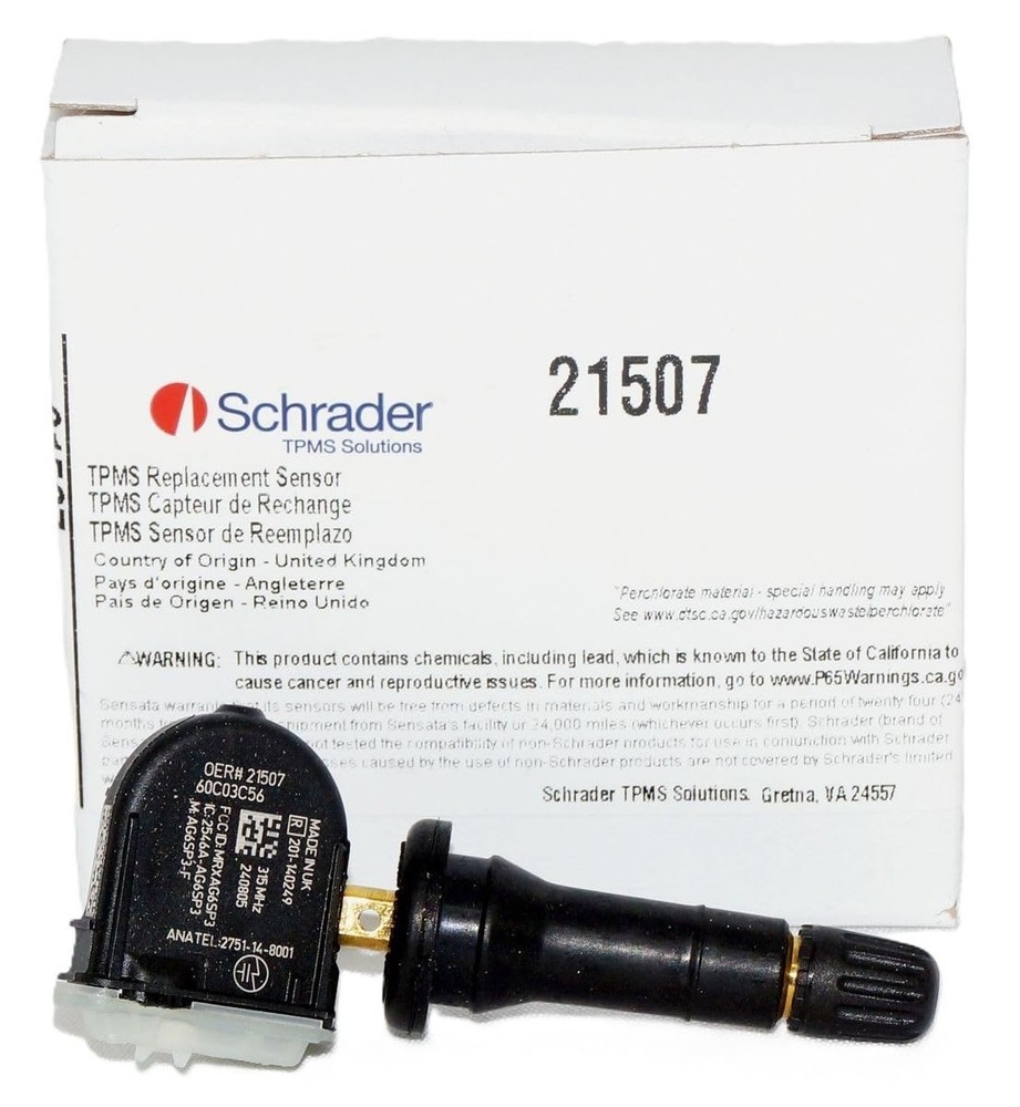 Schrader 21507 Snap-in OE Replacement Tire Pressure Monitoring System (TPMS) …