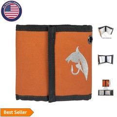 10-Pocket Fishing Tackle Binder – Durable Fly Leader Wallet with Shoulder Strap