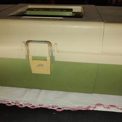 Vtg Plano Tackle Box 5410-Avacado Green. Great For Decor Or Intended Use.