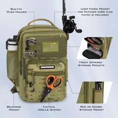 KastKing BlowBak Large, F: Double Shoulder-khaki Camo（16.9” X 10.6” X 8.3”）