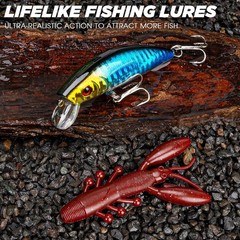 400PC Large 3Layer Tackle Box Fishing Lures Accessories Kit Fish Gear Tools Set