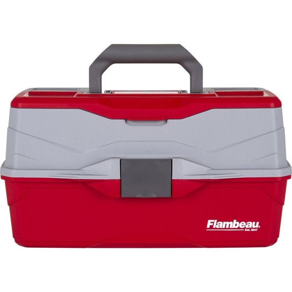Flambeau Outdoors 6383TB 3-Tray – Classic Tray Tackle Box – Red/Gray