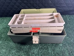 Vintage Plano Model 6300 N 3 Tray Two Tone Green
