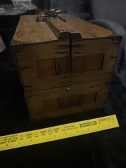 Vintage Wooden Tackle Box 17x8x8 Hand Made