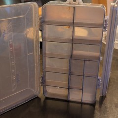 Eagle Claw Bass Tackle Kit Clear Plastic Tackle Box Removable Dividers TK-BASS1