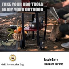 Grill Accessories Storage, Tool Bag for BBQ Grill, BBQ Tools Storage,