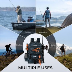 Kastking Baitspace 50L Fishing Tackle Backpack Removable Bait 4 Tackle Boxes2