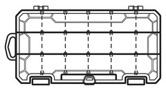 3003 (9.125″) 9 Dividers, 18 Compartments, Clear – 9.125″ x 5″ x 1.25″