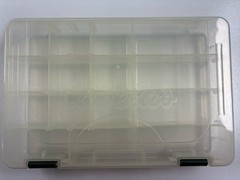 CABELA’S —- Plano Clear Plastic Utility Box w/ Removable Dividers, 20 Pockets