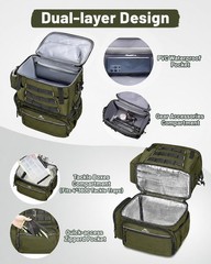 MATEIN Fishing Backpack with 4 Tackle Boxes, Fishing Bag with Rod Holder | 36…