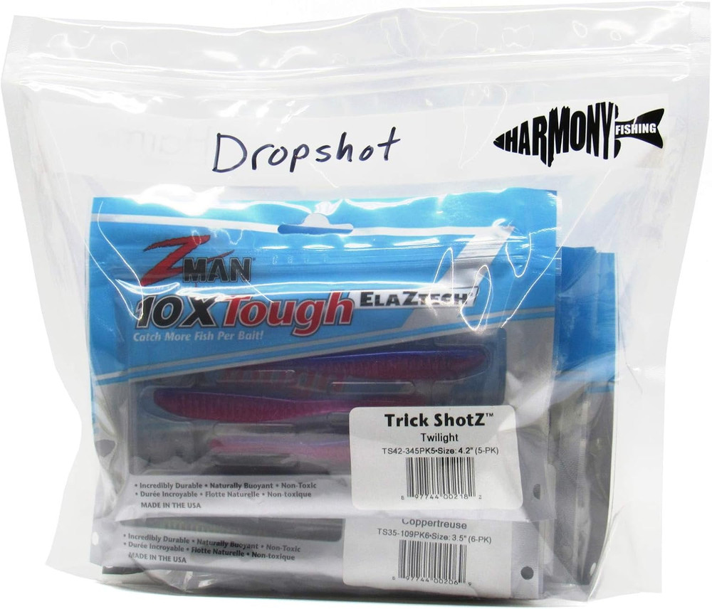 Bait Bags (10 Pack) – Durable Clear Storage Bag Organizers for Soft Plastic Bait