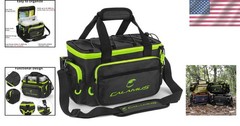 Water Resistant Fishing Tackle Storage Bag for Saltwater Freshwater Use in Green