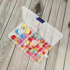 Fishing Tackle Box Storage Organizer Adjustable 15 Dividers Transparent Tray for
