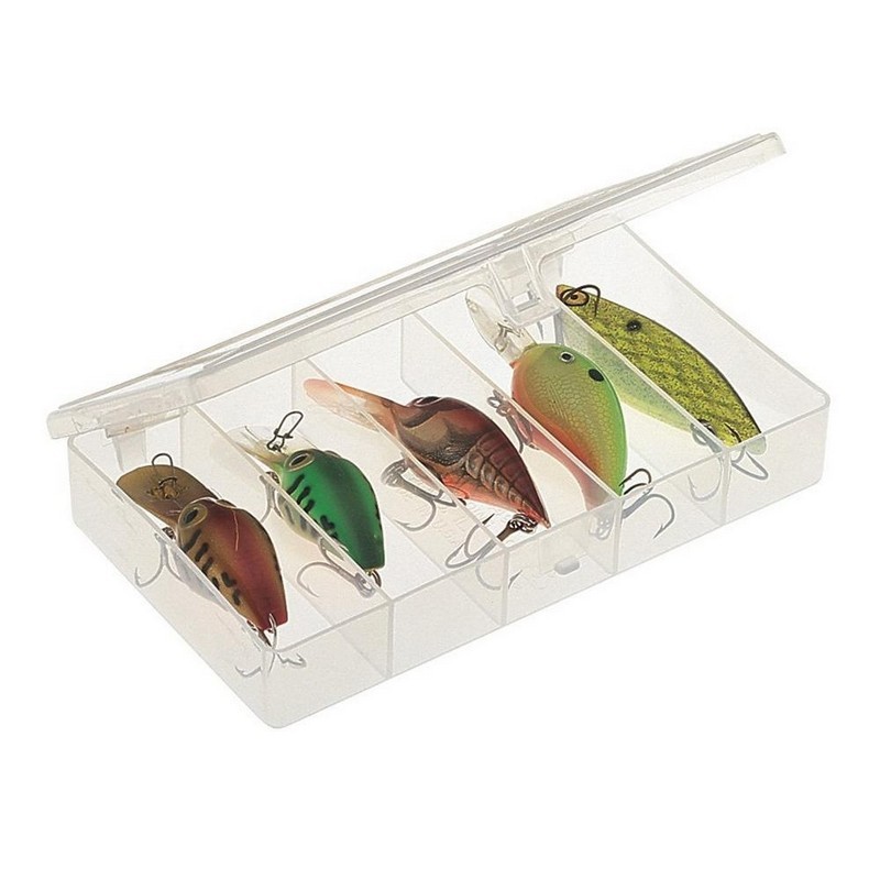 Plano 344985 3400 Series 5-Compartment StowAway Utility Tackle Box – Clear