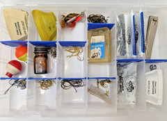 Flambeau Tackle Box Loaded Vintage Trout Lures Rooster Tail Mepps Acme Tools