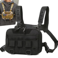 Fishing Chest Bag Tactical Waterproof Gear – In Black, Black Camo & Camo – $49