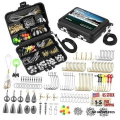 by KastKing Compact Fishing Tackle Kit for Bass 182pcs Terminal Tackle Kit