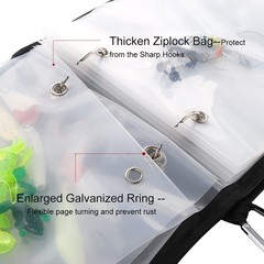 Fishing Tackle Binder Lure Biat Organized Storage for Soft Worms Rigs Jigs