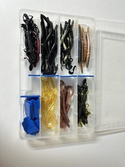 Flambeau 5007 Fishing Tackle Bag w/ 3 boxes w/ 200+ soft bait included