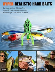 DIGOAKO TBL-3L 3-Layer Tackle Box with Tackle Included 417Pcs Fishing Lures Kit