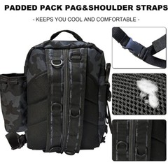 Fishing Tackle Shoulder Backpack Storage Gear Bag Water-Resistant Rod Holder New