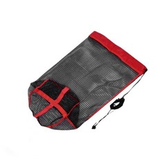 Fishing Mesh Net, Nylon Foldable Fish Collection Bag with Drawstring Accessories