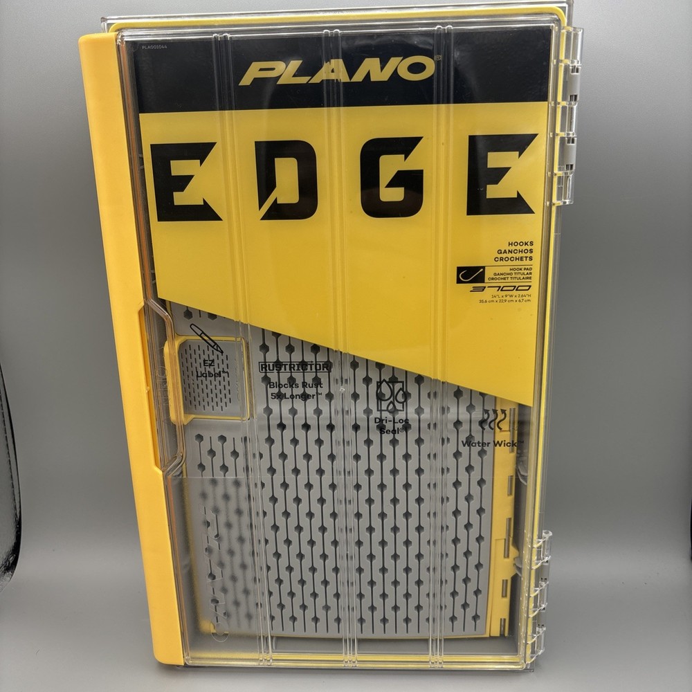 NEW Plano EDGE 3700 Hook Box Fishing Tackle Organizer Rustrictor Waterproof