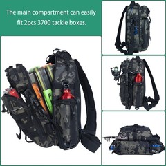 BLISSWILL Fishing Backpack Outdoor Tackle Bag Large Large, I：forest Camo