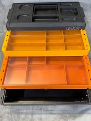 Vintage Le Box Norca Fishing Tackle Box Multi Color W/ Trays Excellent Condition