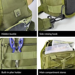 Fishing Backpack Fishing Tackle Storage Bag with Rod Holder Backpack for Outdoor