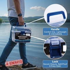 Goture 2-Layer Fishing Tackle Box with 281PCS Trout Fishing Lures Kit Include…
