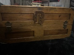 Vintage Wooden Tackle Box 17x8x8 Hand Made