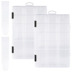 Fishing Tackle Boxes,3600 Tackle Tray Clear Plastic Fishing Box with Removabl…