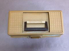 Fenwick Woodstream 1050 Two Tray Tackle Box Brown Made USA 13″ VTG