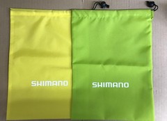 SHIMANO Fishing Drawstring Bag Yellow Green