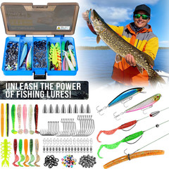 PLUSINNO Fishing Gear,Fishing Backpack with Floating Fishing Net,Tackle Boxes,Wa