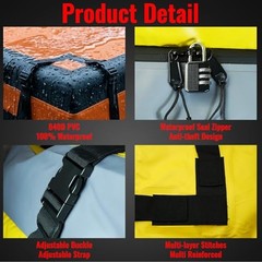 21 Cubic Feet Car Roof Cargo Carrier Bag – Waterproof – Yellow Gray – Yellow
